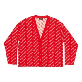 Mini Allover Logo Cardigan “Red White” 699822T32336090 Mini Allover Logo Cardigan “Red White” 699822T32336090