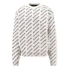 Mini Allover Logo Sweater “White Black” 736247T32339054