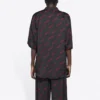 Minimal Short Sleeve Shirt “Black Red” 658841TKO521076