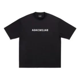 Mirror Balenciaga T-Shirt Medium Fit “Black” 612966TNVR21070