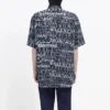 Mixed Typo Logo Print Short Sleeve Shirt “Black Grey” 556854TELF21269