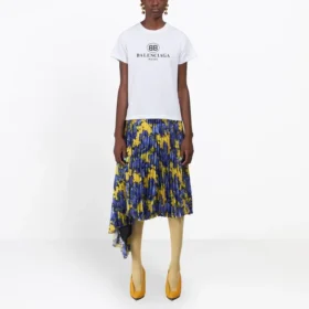 Mode Logo Printing Slim Fit Short Sleeve White 504156TYK231000