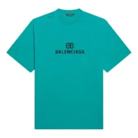 Mosaic Logo BB Alphabet Loose Hole Distress Short Sleeve Unisex Blue 651795TKVF53660