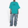 Mosaic Logo BB Alphabet Loose Hole Distress Short Sleeve Unisex Blue 651795TKVF53660