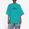 Mosaic Logo BB Alphabet Loose Hole Distress Short Sleeve Unisex Blue 651795TKVF53660