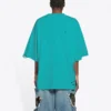 Mosaic Logo BB Alphabet Loose Hole Distress Short Sleeve Unisex Blue 651795TKVF53660