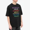 Multilingual Printed Short Sleeve Pullover For Men Black 612966TJVI32771