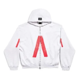 Music Archive Series Connected Zip Up Medium Fit Hoodie “Light Grey Red” 744457TQVA61561 Music Archive Series Connected Zip Up Medium Fit Hoodie “Light Grey Red” 744457TQVA61561
