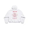 Music Archive Series Connected Zip Up Medium Fit Hoodie “Light Grey Red” 744457TQVA61561