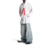 Music Archive Series Connected Zip Up Medium Fit Hoodie “Light Grey Red” 744457TQVA61561