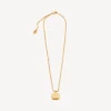 Nano square long necklace in gold Nano square long necklace in gold