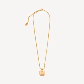 Nano square long necklace in gold Nano square long necklace in gold