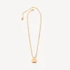 Nano square long necklace in gold Nano square long necklace in gold