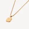 Nano square long necklace in gold Nano square long necklace in gold