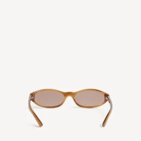 Neo round sunglasses in blond striped havana