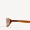 Neo round sunglasses in blond striped havana