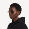 Neo round sunglasses in blond striped havana