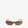 Neo round sunglasses in spotted havana