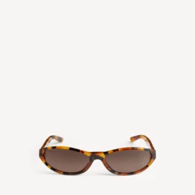 Neo round sunglasses in spotted havana