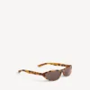 Neo round sunglasses in spotted havana