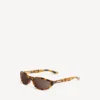 Neo round sunglasses in spotted havana