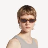 Neo round sunglasses in spotted havana