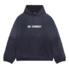 No Comment Hoodie Wide Fit “Navy Blue” 674986TLVG43967