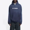 No Comment Hoodie Wide Fit “Navy Blue” 674986TLVG43967