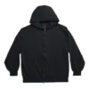 Outside Loop Zip-Up Hoodie Small Fit “Black Faded” 744454TOVF51055