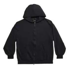 Outside Loop Zip-Up Hoodie Small Fit “Black Faded” 744454TOVF51055