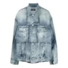 Oversized Cut-Up Ring Denim Jacket “Blue” 697779TMW264437