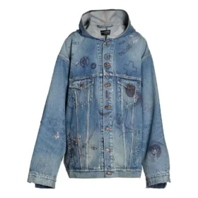 Oversized Hooded Jacket “Blue” 719315TNW56-4268