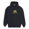 Oversized Interlocked BB Hoodie “Black Yellow” 578138TEV191361