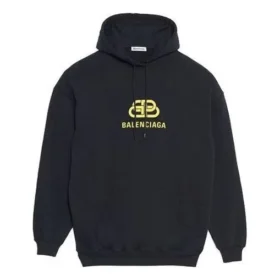 Oversized Interlocked BB Hoodie “Black Yellow” 578138TEV191361 Oversized Interlocked BB Hoodie “Black Yellow” 578138TEV191361