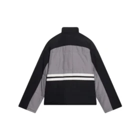 Padded Funnel-Neck Tracksuit Jacket “Grey Black” 675462-TKO48-1000