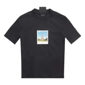 Paris By Day Tight Small Fit T-Shirt “Black Faded” 745019TOVC71055