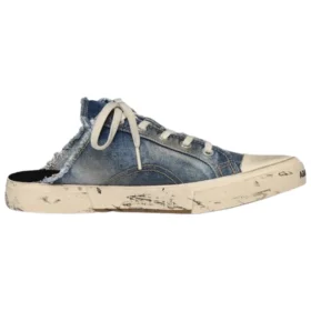 Paris Distressed Denim Mule “Blue” 693952W3RCL4090