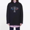 Paris Flag Velvet Unisex Black 594576TGV491000