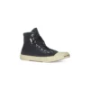 Paris High Top Sneakers “Black Destroyed Cotton and White Rubber” 688752W3RC11090