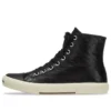Paris High Top Sneakers “Black Leather and White Rubber” 688756W3RCA1090