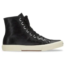 Paris High Top Sneakers “Black Leather and White Rubber” 688756W3RCA1090 Paris High Top Sneakers “Black Leather and White Rubber” 688756W3RCA1090