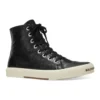 Paris High Top Sneakers “Black Leather and White Rubber” 688756W3RCA1090