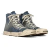 Paris High Top Sneakers “Blue Destroyed Denim and Rubber” 688752W3RCL4090