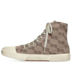 Paris High Top Sneakers “Tan BB Monogram Cotton and White Rubber” 688756W3RQ12298 Paris High Top Sneakers “Tan BB Monogram Cotton and White Rubber” 688756W3RQ12298