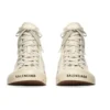 Paris High Top Sneakers “White Destroyed Cotton and White Rubber with Graffiti” 688752W3RR49010