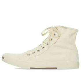 Paris High Top Sneakers “White Destroyed Cotton and White Sole” 688752W3RC49090