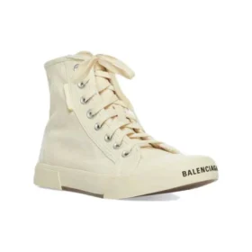 Paris High Top Sneakers “White Destroyed Cotton and White Sole” 688752W3RC49090