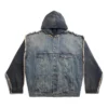 Paris Hybrid Hooded Jacket “Blue” 738737TNW654036
