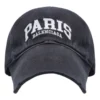 Paris Logo Baseball Cap “Washed Black White” 680748-410B2
