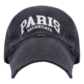 Paris Logo Baseball Cap “Washed Black White” 680748-410B2 Paris Logo Baseball Cap “Washed Black White” 680748-410B2